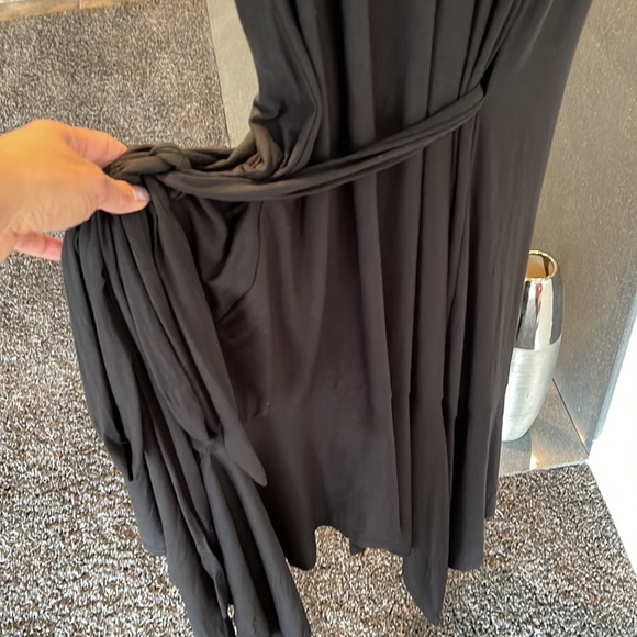 Athleta Black Windward Wrap Dress Sleeveless - Picture 6 of 8